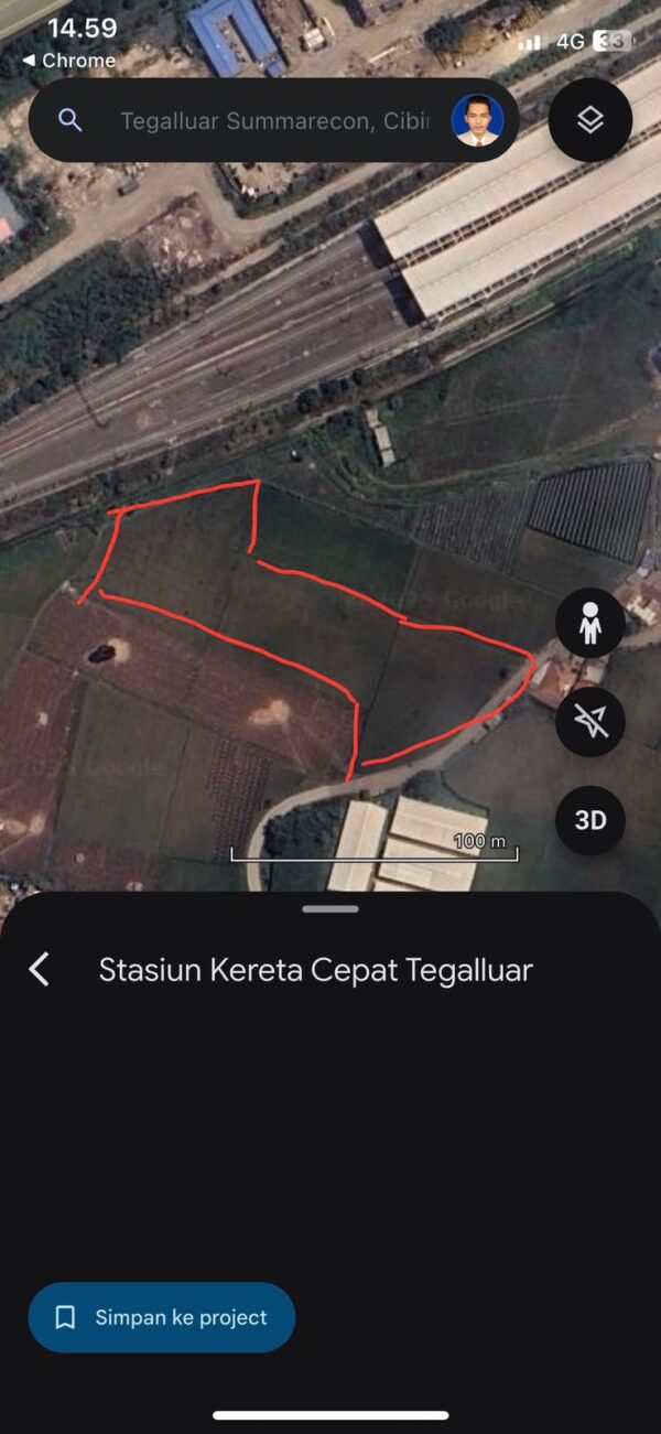 [RBT190] DIJUAL TANAH KOMERSIAL – PINGGIR KCIC TEGALLUAR, CILEUNYI – KAB. BANDUNG - Gambar 2