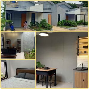 [RBT550]  RUMAH INDUSTRIAL MINIMALIS BERHAWA SEJUK 300 METERAN DARI JALAN PROVINSI CINUNUK